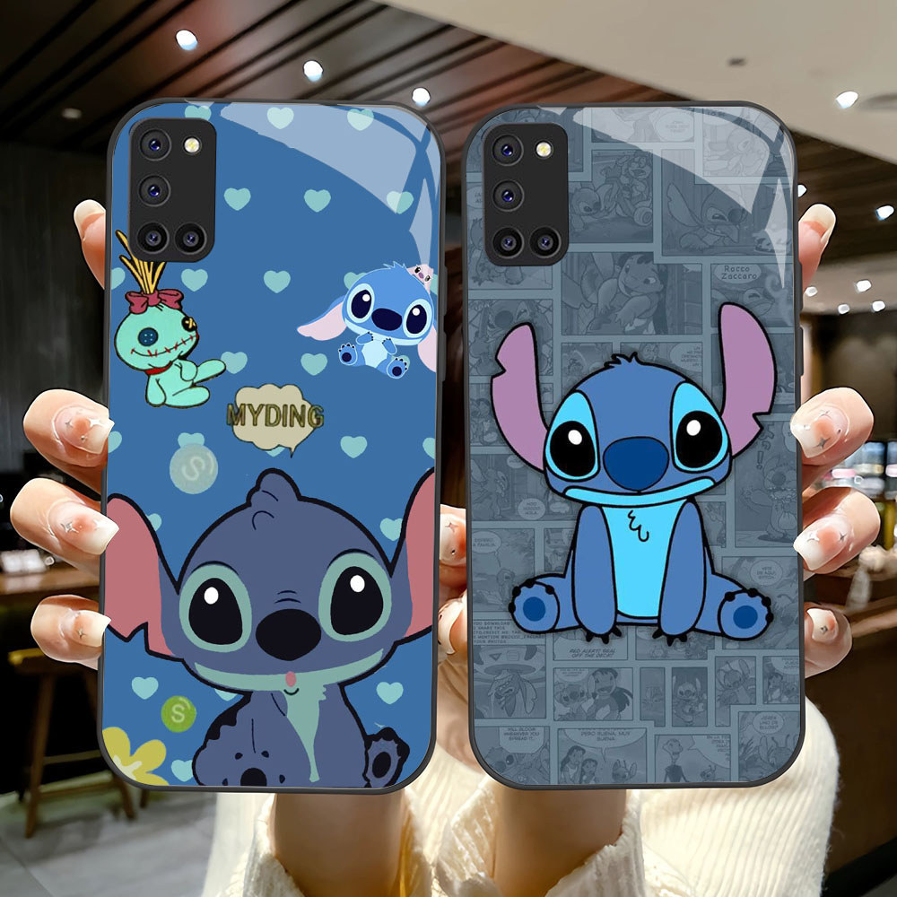 YS-49 น่ารัก Stitch HD แก้วสําหรับ OPPO A92 A72 A94 A52 F19 Reno 5 5F Lite Pro