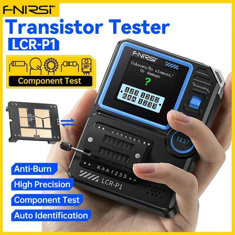 LCR-P1 ฟินิร์ซี เครื่องวัดทรานซิสเตอร์ ไดโอด ไตรโอด ความจุ ความต้านทาน LCR ESR เครื่องวัด NPN PNP MO