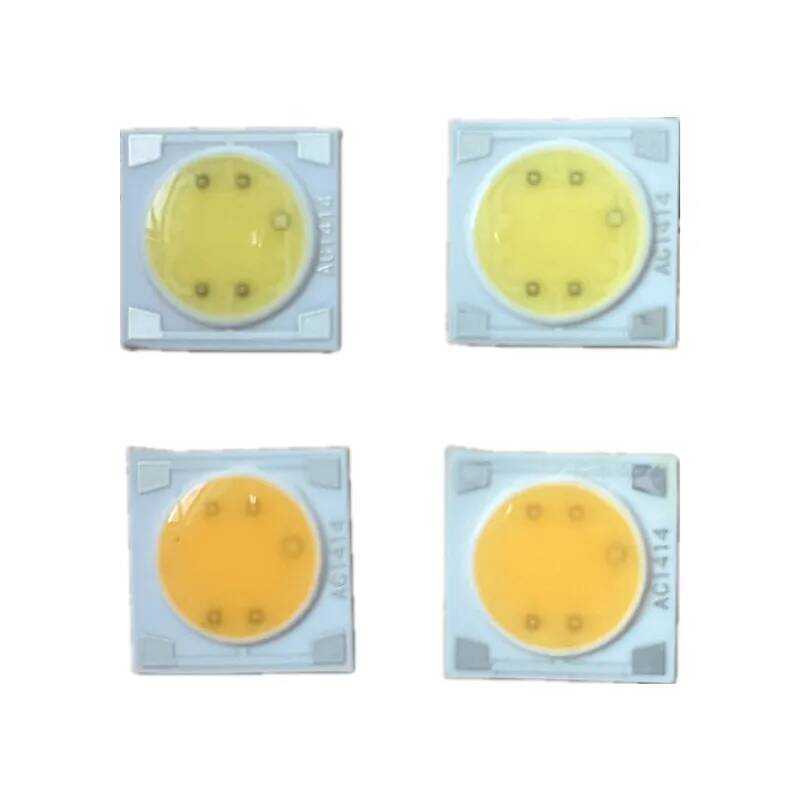 LED หลอดไฟ 1414 ชิป COB 3w/5w/7w/9w ไม่มีคนขับ AC220V สีขาวบริสุทธิ์/สีขาวอบอุ่น 5 ชิ้น
