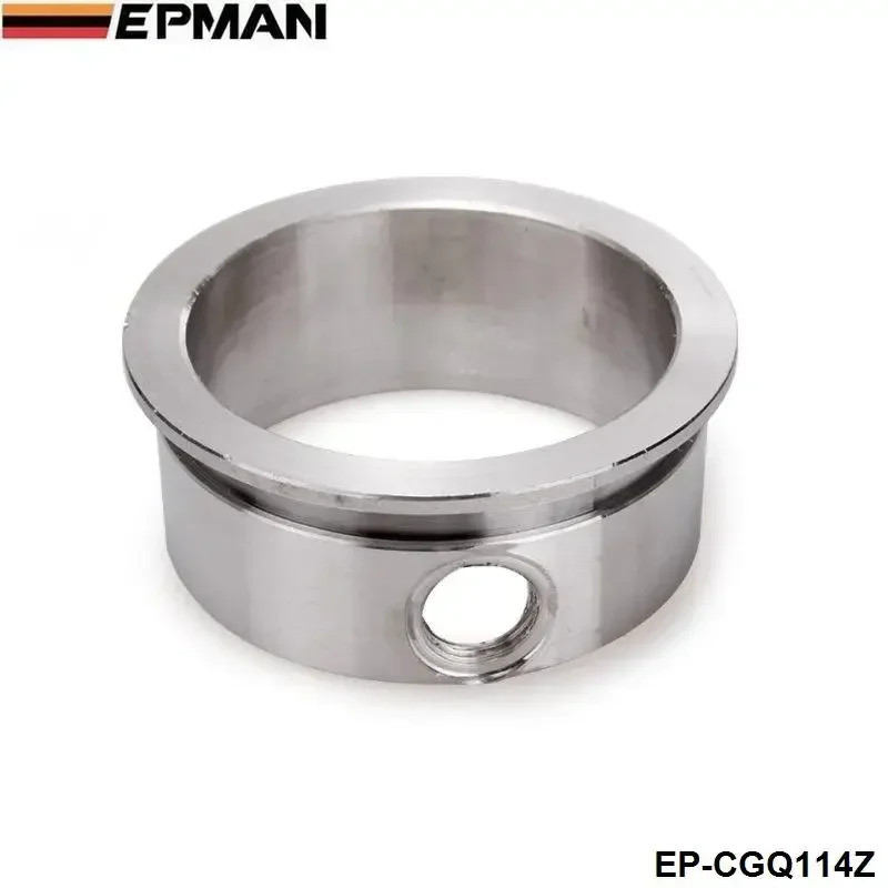 EPMAN 3" V-Band Flange With Integrated O2 Bung Port, Stainless Steel ,Wideband Port EP-CGQ114Z