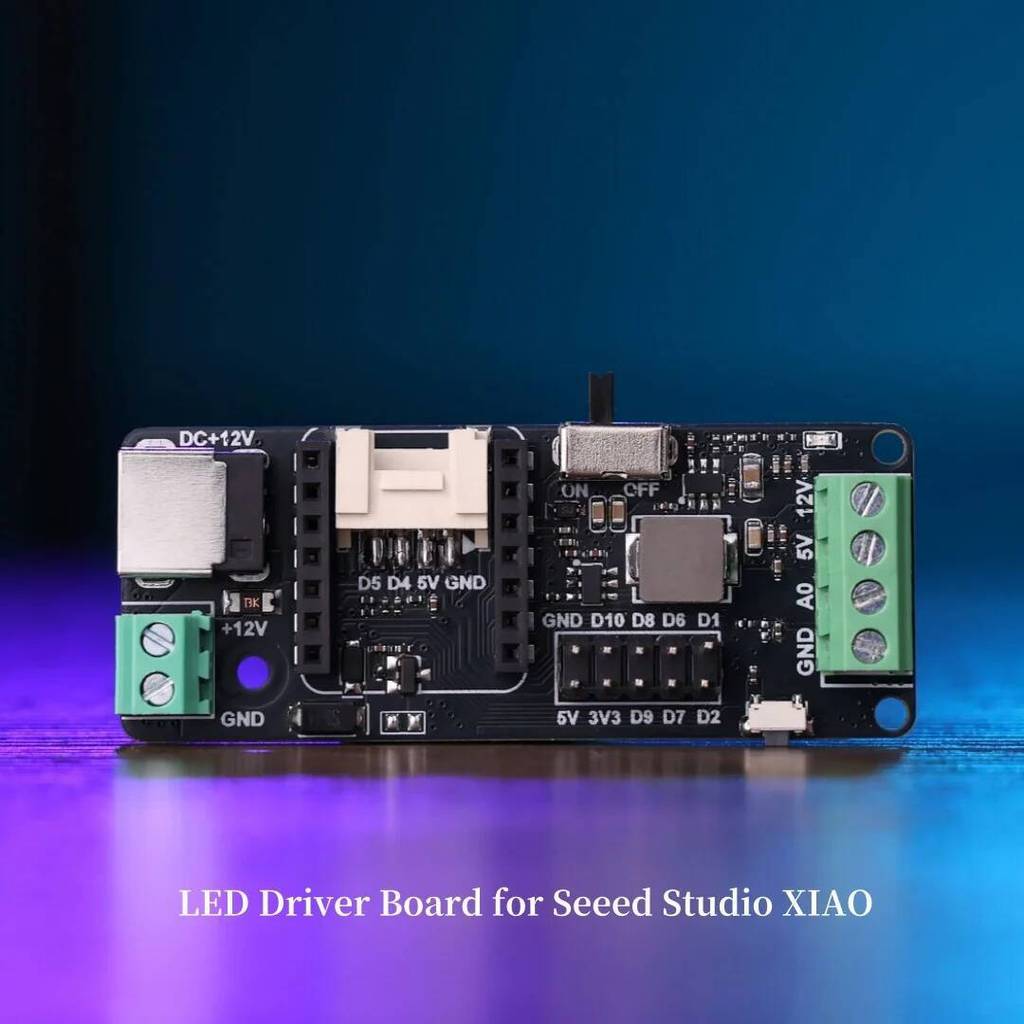 Seeed Studio LED Driver Board สําหรับ Seeed Studio XIAO, รองรับแถบ LED RGB 5V และ 12V NeoPixel WS281