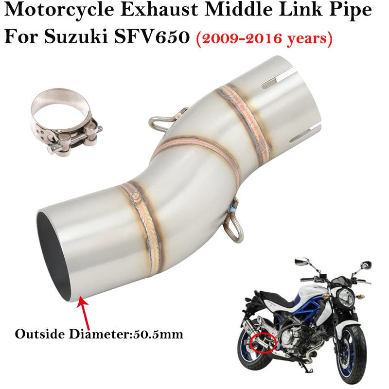 Slip On For Suzuki SFV650 SFV 650 Gladius 2009 - 2016 Motorcycle Exhaust Escape Systems Modify Midd