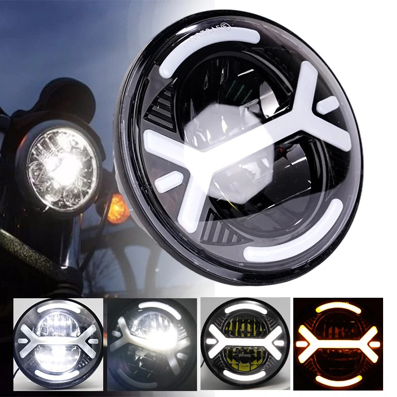 5.75 inch Motorcycle Motor LED Projector DRL Headlight 5.75Inch Headlamp Housing For Dyna Sportster