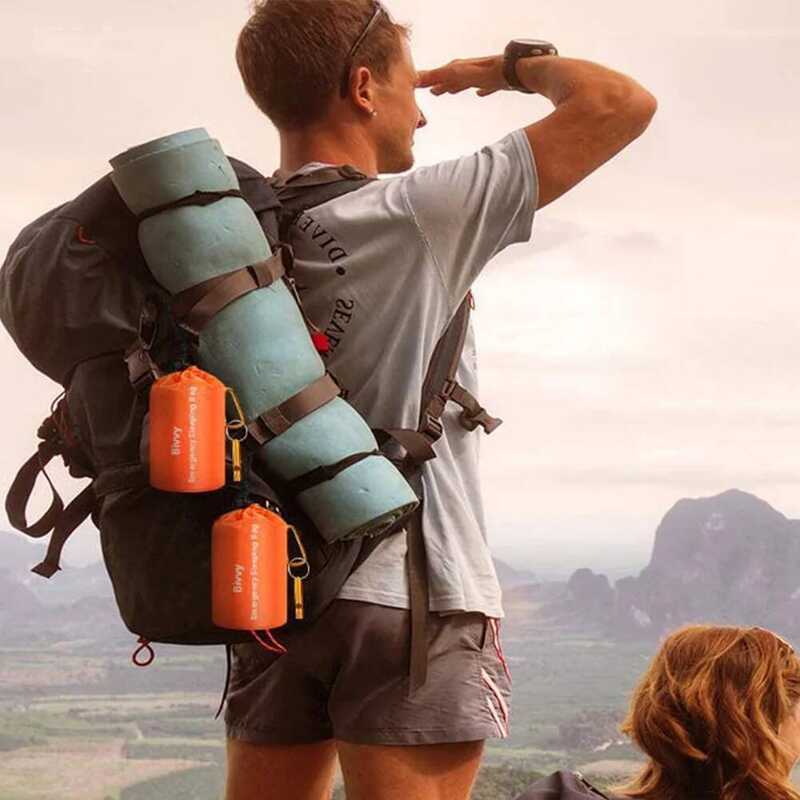 C Emergency Sleeping Emergency Blanket Survival Sleeping Survival Gear For Camping Hiking Outdoor A