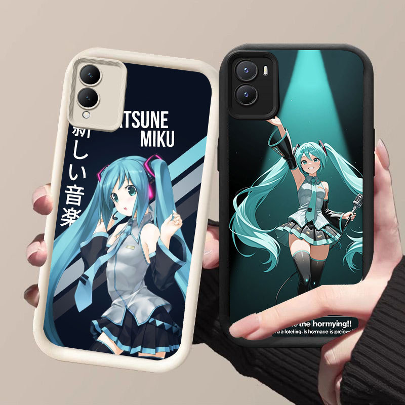 HK-44 Rock Hatsune Miku เคสกันกระแทกสําหรับซิลิโคนสีดําและสีขาว VIVO IQOO Z9X Y56 Y17S Y16 Z10 Y35 Z