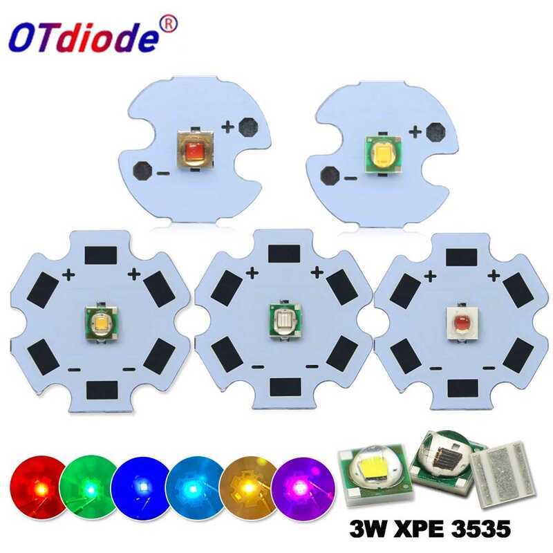 LED ไฟ กำลังสูง 3W 1W ชิป XPE 3535 สีขาวเย็น สีขาวอุ่น UV สีน้ำเงินรอยัล สีแดงเข้ม สีเขียว IR RGBW 3