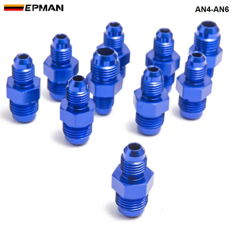 10PCS/LOT Oil cooler fitting AN4-AN6 fitting for braided stainless steel hose (blue,H Q) TK-FITTING