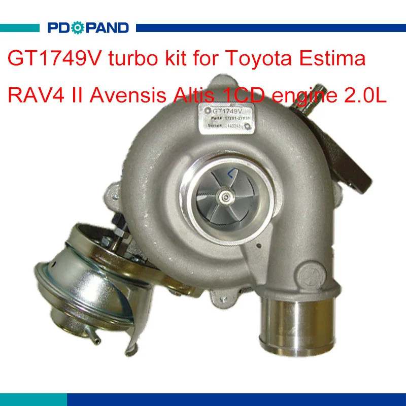 Engine turbo kit GT1749V turbo charger compressor for Toyota Estima RAV4 II Avensis Altis 2.0L 1CD