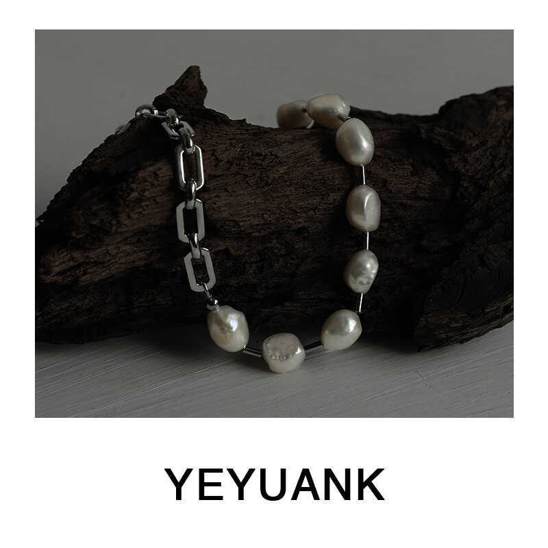 Nohara Aoi สร้อยคอมุกบารอกทรงธรรมชาติ ดีไซน์ฮิปฮอปสำหรับผู้หญิง