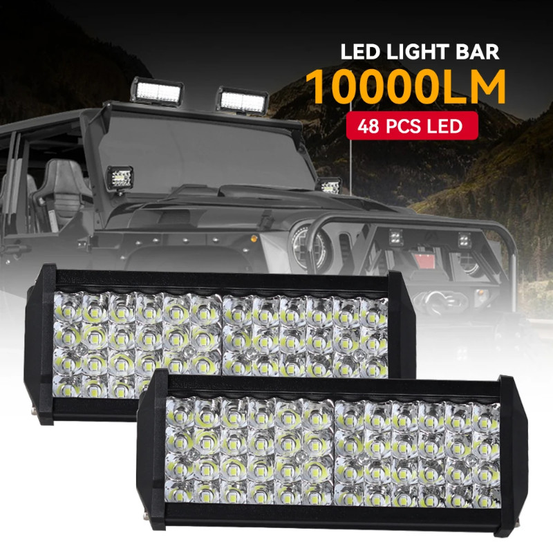 Car Off-Road Truck Driving Lights 120W 144W LED Work Light Bar Combination Beam 4WD 4x4 UAZ Motorcy