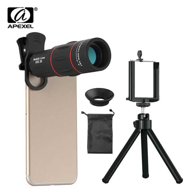 C APEXEL 18X Telescope Zoom Lens Monocular Mobile Phone Camera Lens For Iphone Smartphones For Camp