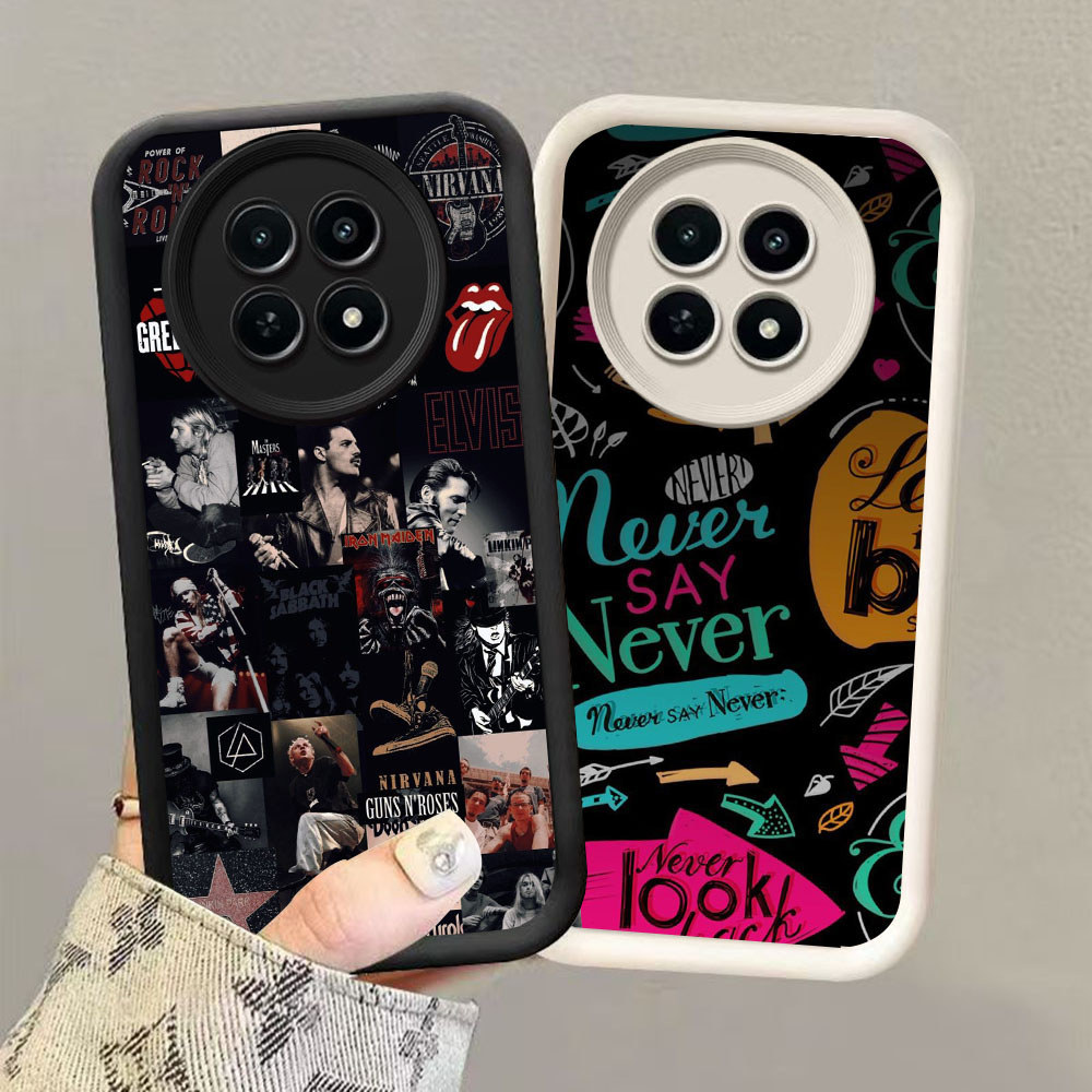 HK-9 Beatles ปลอกกันกระแทกสําหรับซิลิโคนสีดําและสีขาว Realme Narzo C65 12X 12 70Pro5G 70 13 Plus Pro