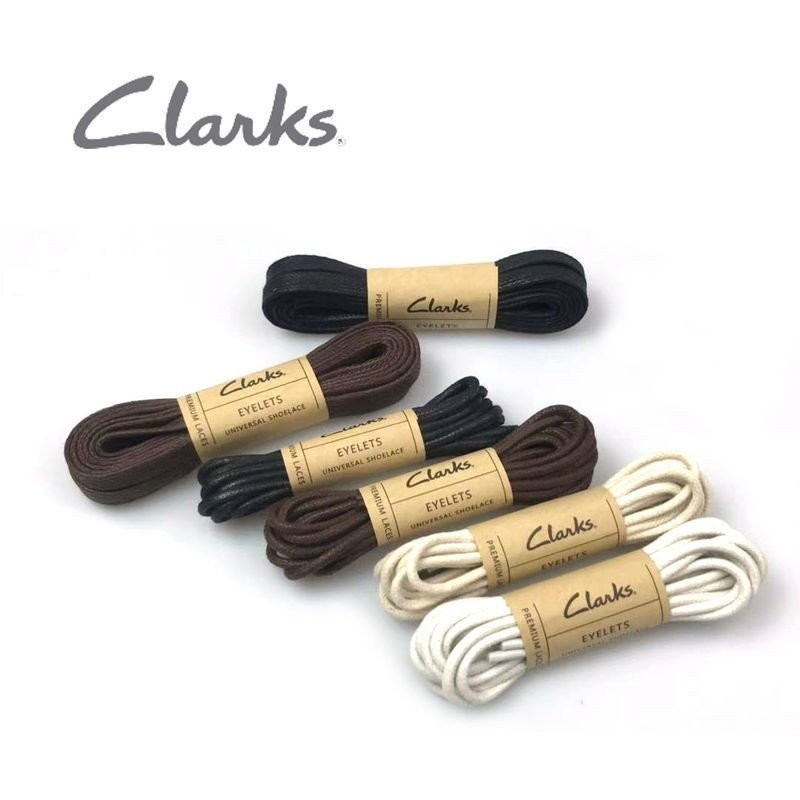 Qile Shoelaces Original Clarks Pure Cotton Wax กันน้ํา Scatterproof บางรอบหนารอบแคบกว้างรองเท้าแบน R