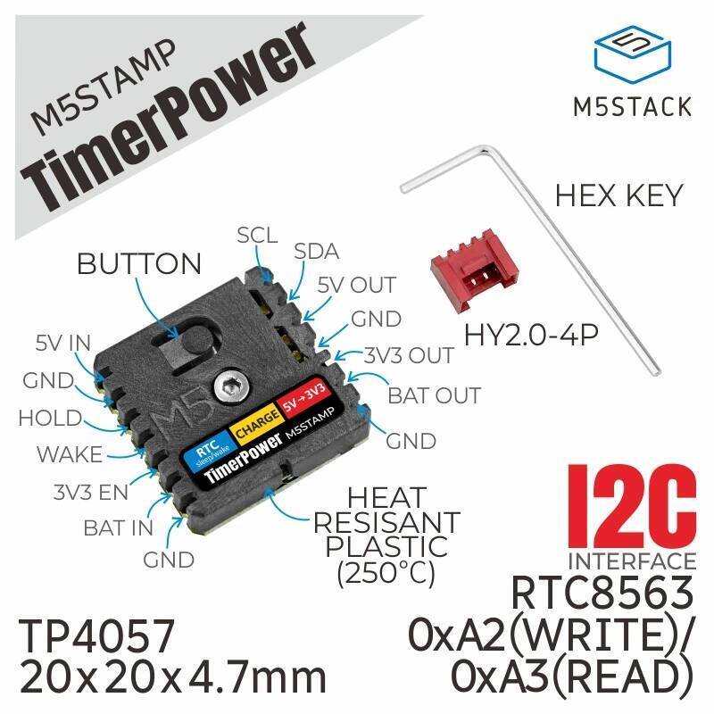 โปรโมชั่นจํากัดเวลา M5Stack Official M5Stamp Timer Power (BM8563)