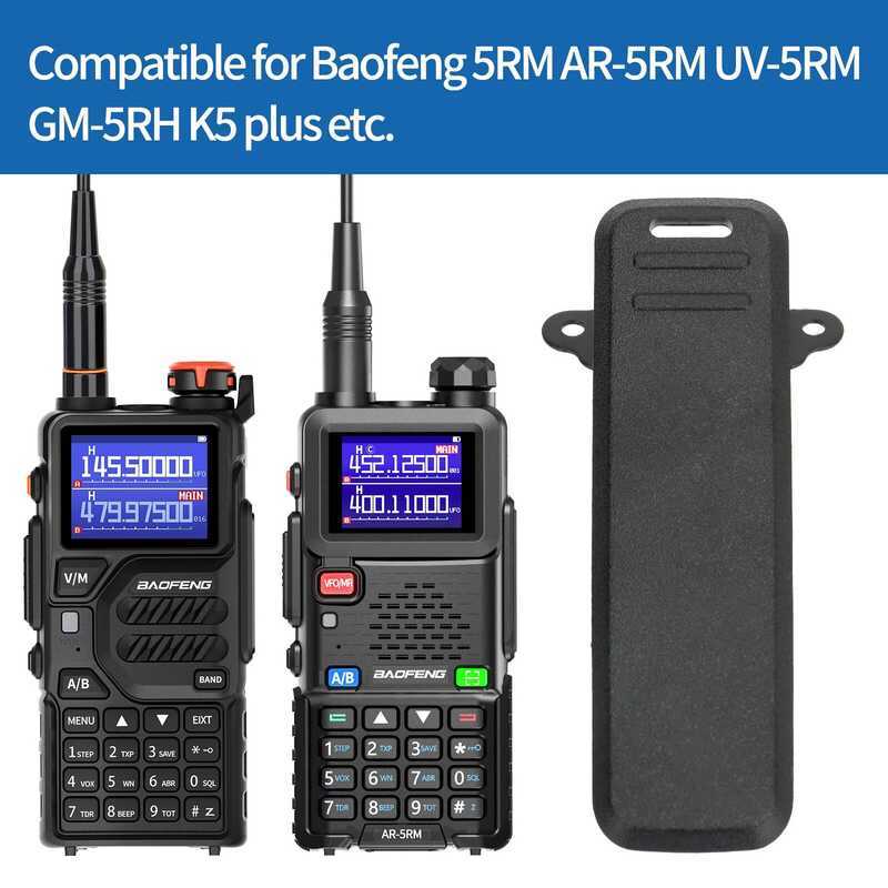 ▥  คลิปหนีบเข็มขัด 100% เดิมสำหรับ  Uv-5Rh MAX Gm-5Rh PRO Uv-K5 PLUS เครื่องส่งรับ