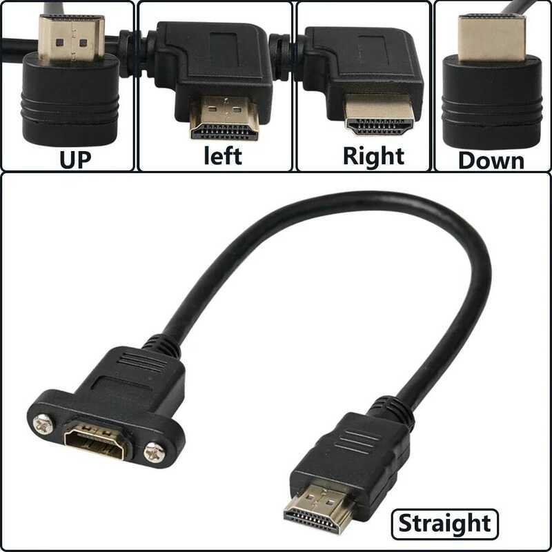 HDMI สายต่อ แบบมุมขวา 90 องศา พร้อมขั้วต่อ HDMI ตัวเมียเป็นตัวผู้