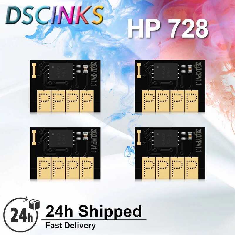 728 ชิปตลับหมึก 728XL HP728 XL สำหรับเครื่องพิมพ์ HP DesignJet T730 T830 F9J68A F9J67A F9J66A F9J65A