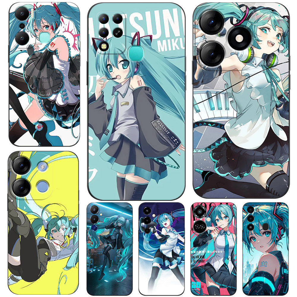 สําหรับ TECNO POVA NEO 2 NEO 5G LE6J 4 PRO LG8N ฝาครอบโทรศัพท์น่ารัก Miku Hatsune