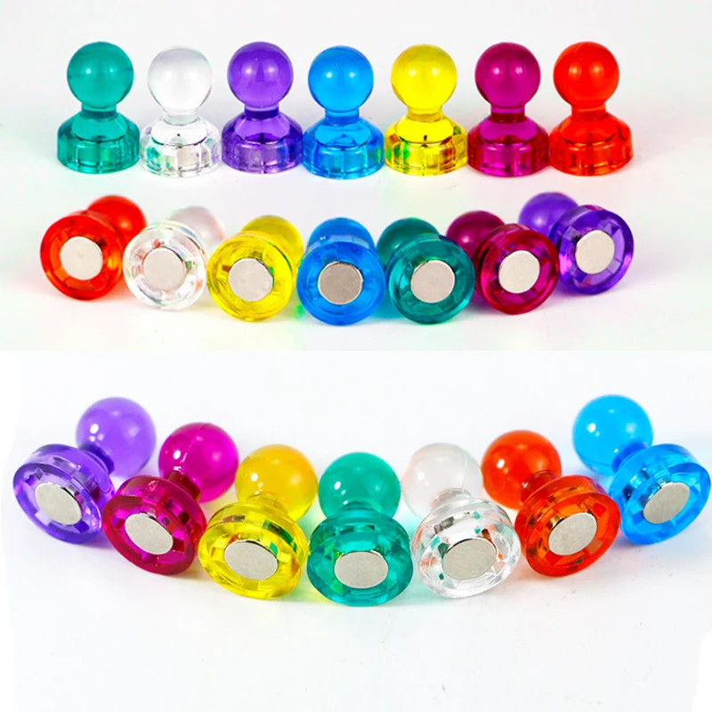 8pcs Strong Neodymium Noticeboard Skittle Men Pin Magnets Fridge DIY Whiteboard Uses in Office Adve