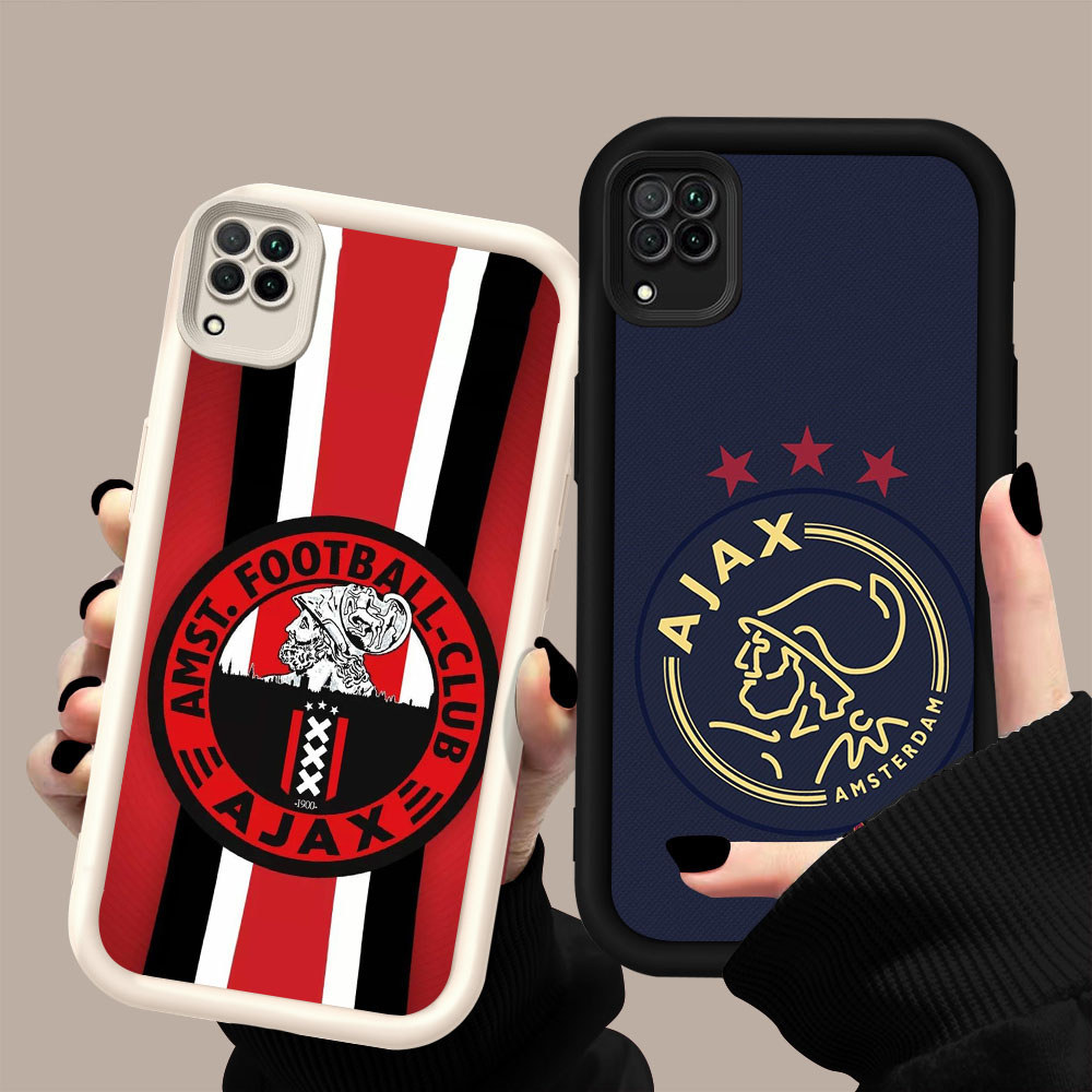 HK-3 ajax Amsterdam ปลอกกันกระแทกสําหรับซิลิโคนสีดําและสีขาว Samsung A12 A22 5G