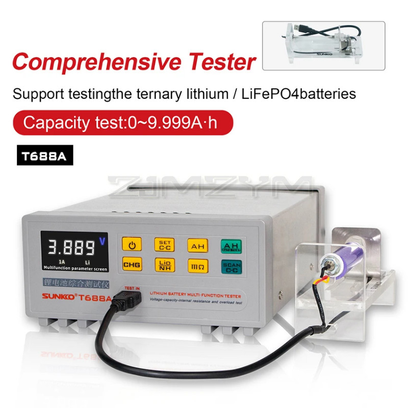 T-688A Single Battery Comprehensive Tester For 18650 Battery Internal Resistance Capacity Voltage O