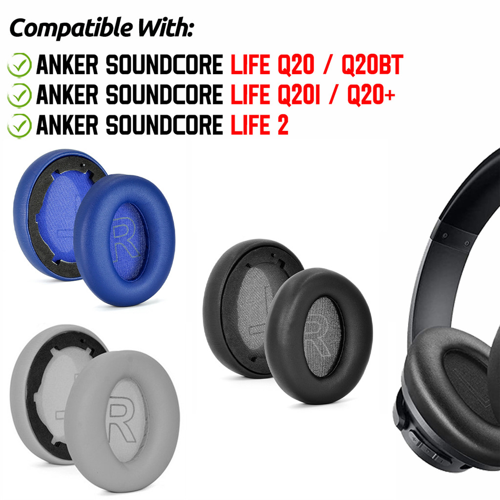 สําหรับ Anker Soundcore Life 2 Q20 Q20 + Q20i Q20BT หูฟังแผ่นรองหูฟังเบาะฟองน้ําชุดหูฟัง Earmuffs เป