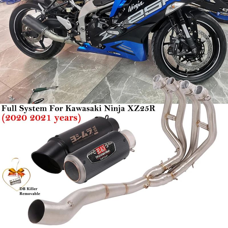 For Kawasaki Ninja ZX25R ZX-25R 2020 2021 Full System Motorcycle Exhaust Escape Modified Front Mid