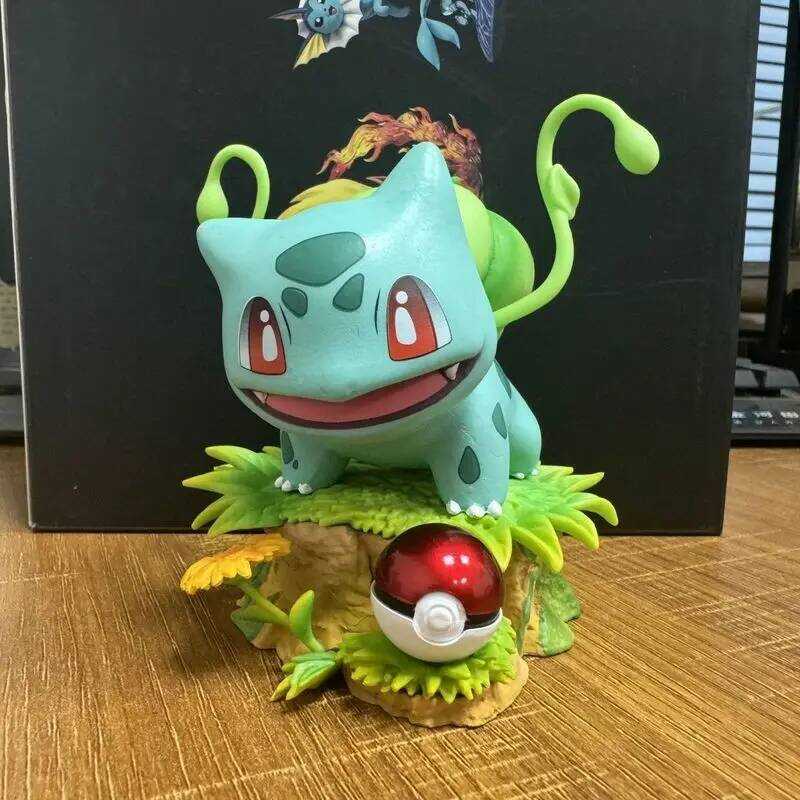 C New 10Cm/3.4In Anime Figure Bulbasaur Action Figures Pvc Statue Desk Ornament Collection Model To