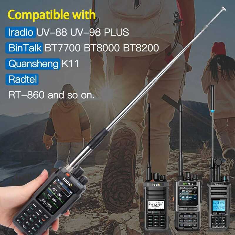 ▥ 27Mhz Sma-Female Telescopic CB วิทยุเสาอากาศสําหรับ  Tk11 Radtel Rt-880 Iradio Uv-98