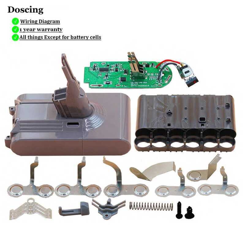 21700 กล่องพลาสติกแบตเตอรี่ ใหม่ แผงวงจรป้องกันการชาร์จ PCB สำหรับ Dyson V8 21.6V Absolute Animal Ex