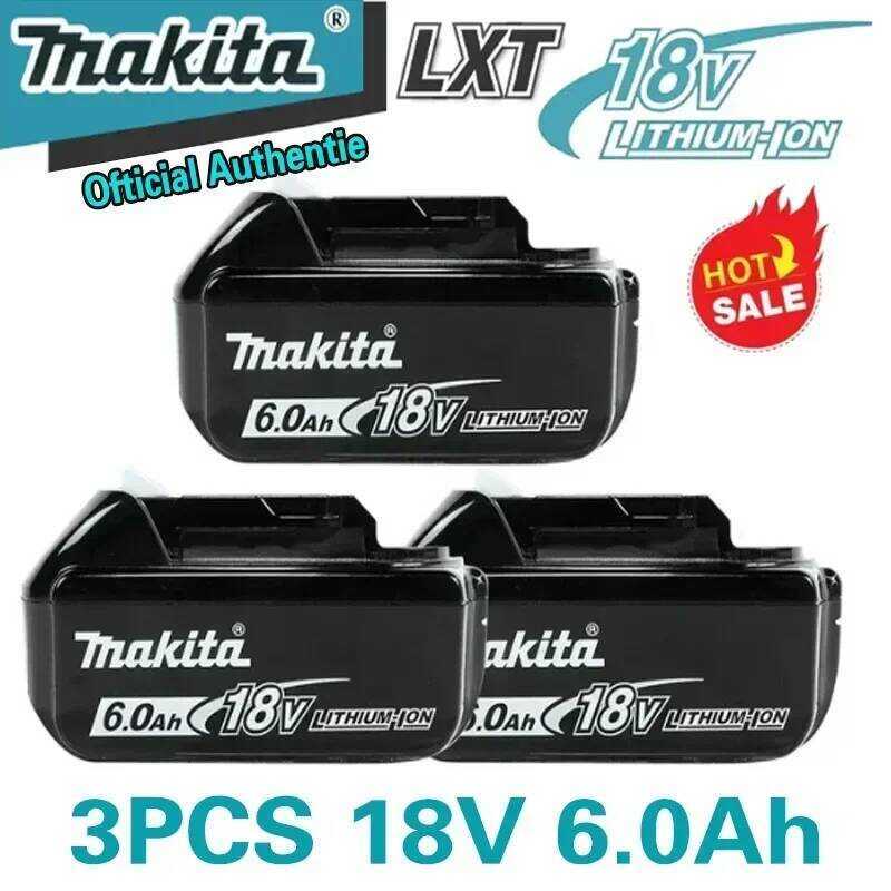 18V แบตเตอรี่ชาร์จใหม่ 60Ah ของแท้ 100% สำหรับเครื่องมือไฟฟ้า Makita BL1840B BL1830 BL1830B BL1850 B
