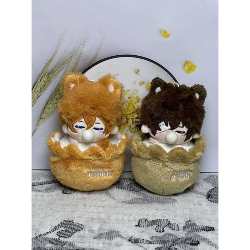 C Planetx 12Cm Anime Bungo Stray Cosplay Dazai Osamu Nakahara Chuuya Adorable Keychain Blow Bubbles