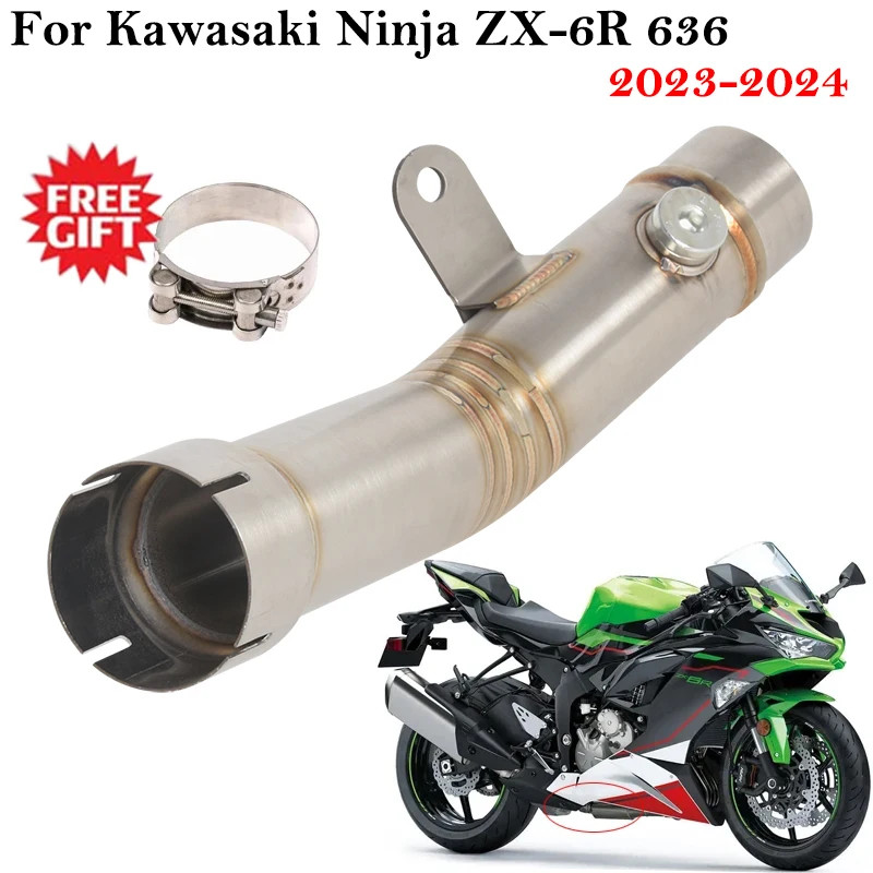 Slip On For kawasaki Ninja ZX6R ZX-6R 636 ZX 6R 2023 2024 Motorcycle Exhaust System Stainless Steel
