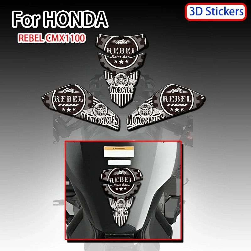 For HONDA REBEL CMX1100 2021-2022 Motorcycle Tank Grips Pad Gas Fuel Oil Kit Knee Stickers Decal Em