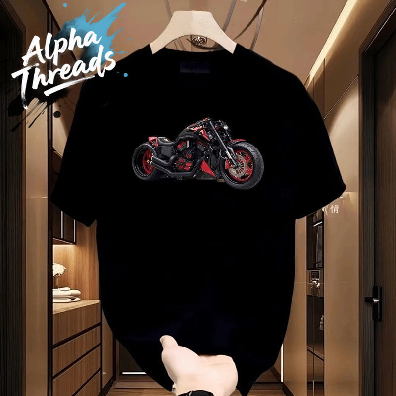 (จัดส่งตลอด 24 ชั่วโมง)Alpha Threads เสื้อยืดผู้ชายแขนสั้น สไตล์แฟชันใหม่ปี 2025 รอบคอดูดี ใส่ง่ายแ