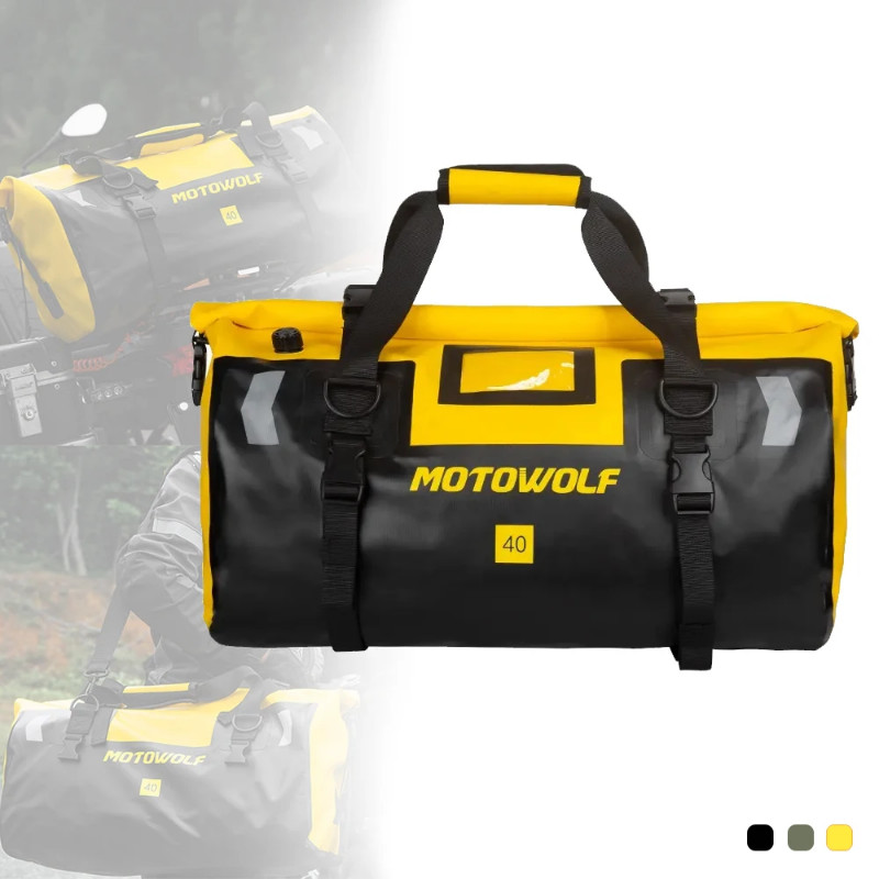 Motorcycle Dry Bag 40L/60L Waterproof Bag Motorcycle Luggage Travel Tail Bag Back Seat Rack Trunk B