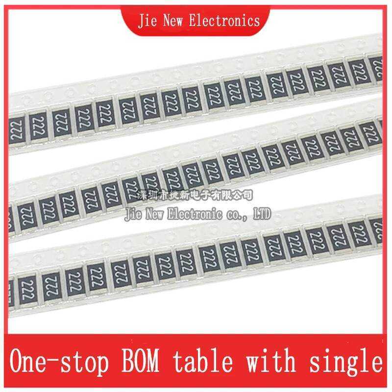 ตัวต้านทาน 100ชิ้น SMD 2512 5% 0R-10M 0.1R 0.22R 0.47R 1R 3.3R 10R 22R 100R 1K 10K 47K 82K 100K 220K