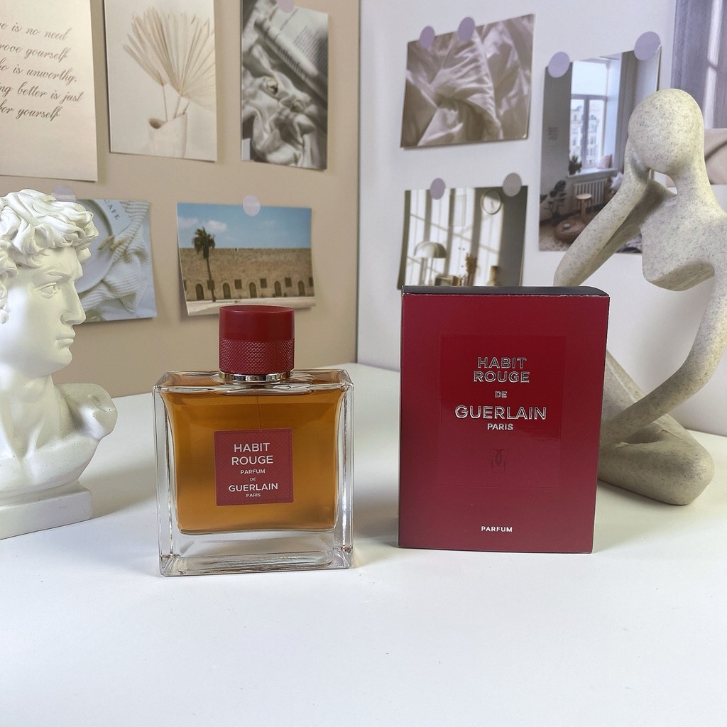 ส่วนลด Straw Time P65 Parfum น้ําหอมผู้หญิงสีแดง 100ml Guerlain Habit Rouge Parfum, 2024, น้ําหอม de