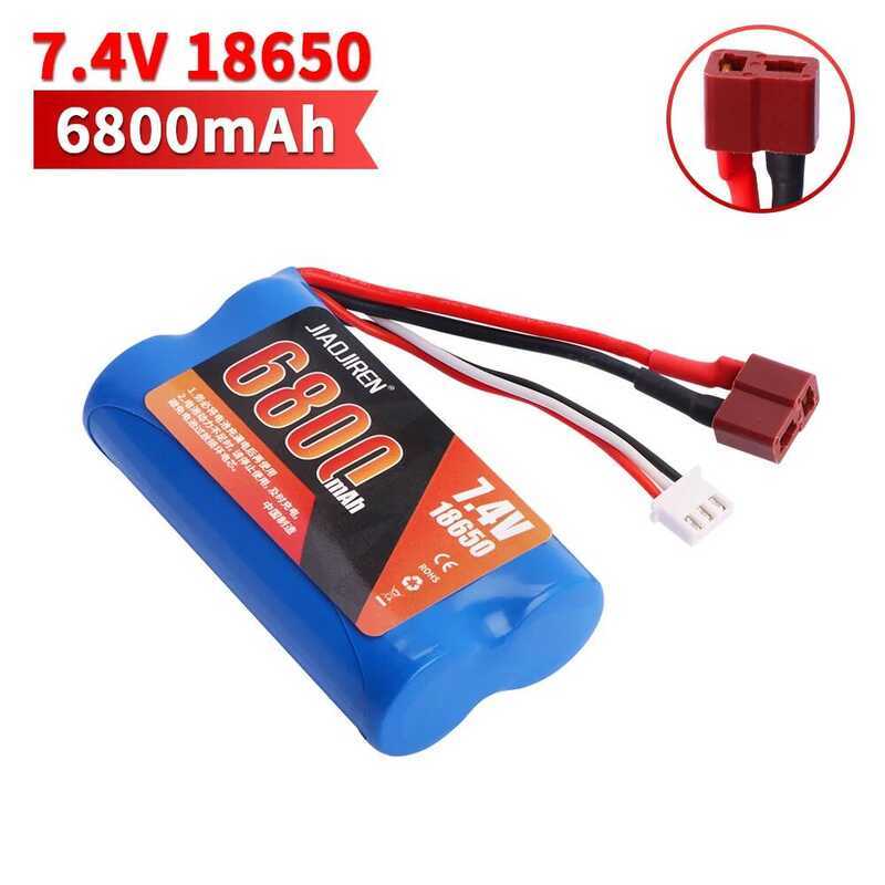 ▥ 6800Mah 18650 แบตเตอรี่ Lipo สําหรับ Q46 Wltoy 10428 12428/12423 X9115 144001 RC รถอะไหล่อุปก