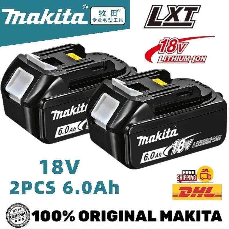 Makita แบตเตอรี่ลิเธียมไอออนแท้ของ 18V 6000mAh แบตเตอรี่ทดแทน 18v BL1860 BL1830 BL1850 BL1860B
