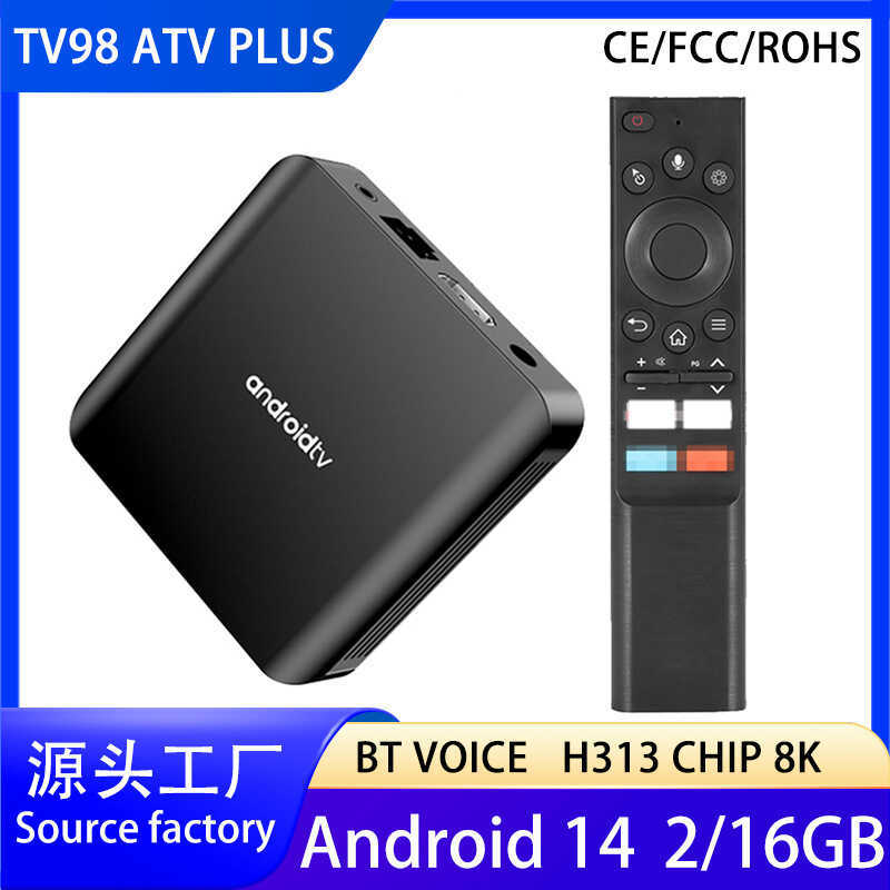 TV98 ATV PLUS Quanzhi H313 กล่องรับสัญญาณเครือข่าย 14 8K กล่องทีวี 2G 16GB