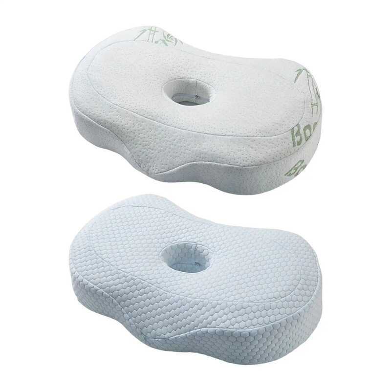 C Ear Piercing Ow Protector Zipper Soft With Ear Hole Sleeping Pillow Side Sleeping Pillow For Back