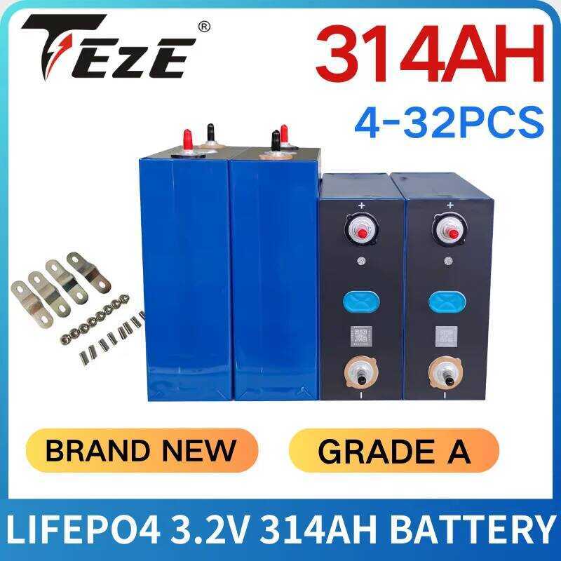 LifePO4 แบตเตอรี่ 3.2V 314AH เกรด A GOTION 314Ah แบตเตอรี่แบบชาร์จได้ Deep Cycle DIY 12V 24V 48V สำห