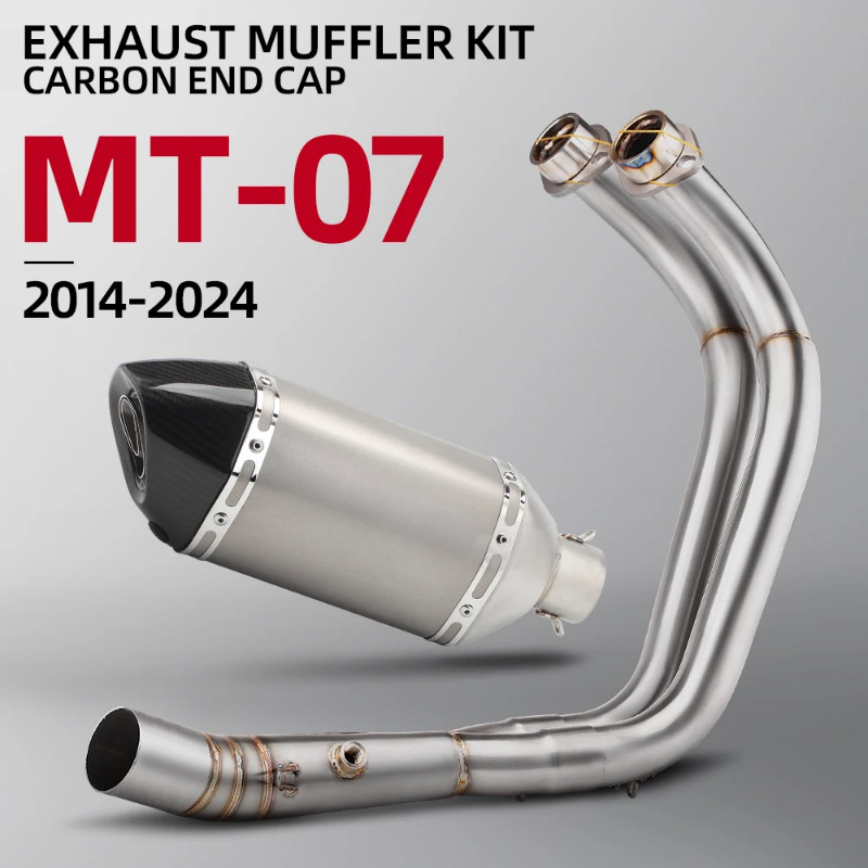MT07 exhaust Motorcycle Exhaust full system For YAMAHA FZ-07 MT-07 XSR700 2014 - 2023