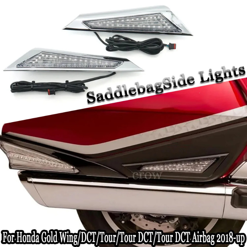 For Honda Gold Wing/DCT/Tour/Tour DCT/Tour DCT Airbag 2018-up Motorcycle Accessories LED SaddlebagS