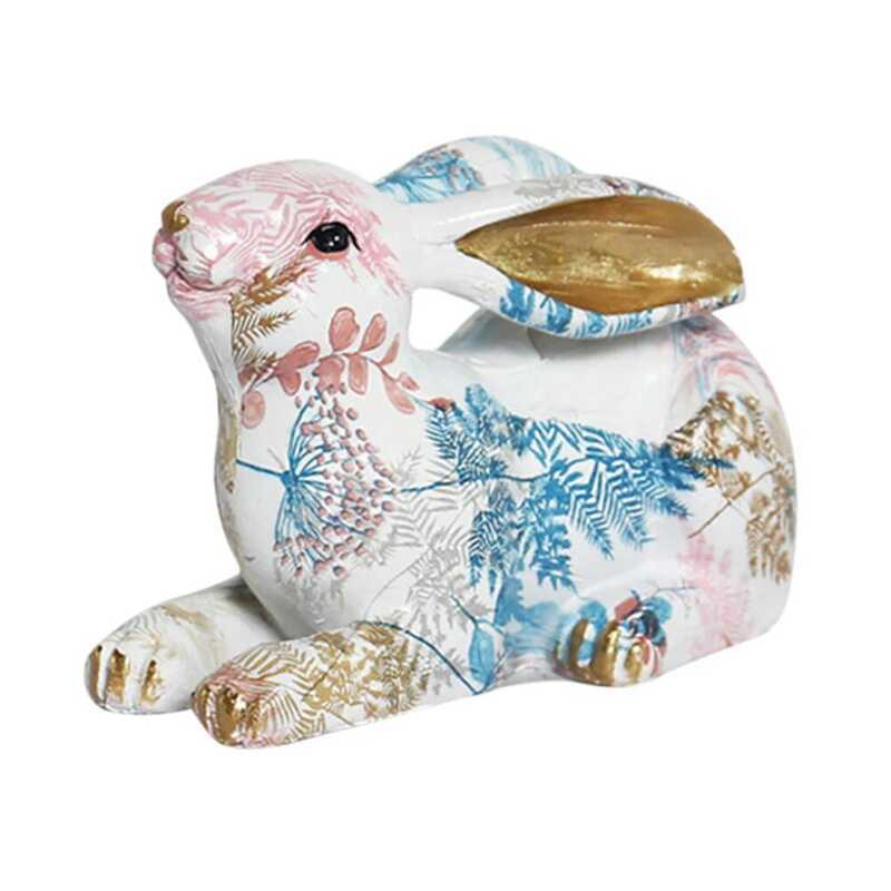 C Rabbit Statue Creative Lifelike Rabbit Rabbit Decoration Easter B Ornament For Home Office Desop