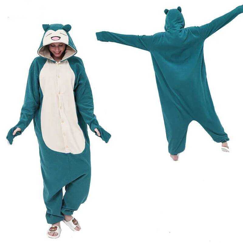 C TAKARA TOMY Smile Snorlax Onesie Kigurumi Pajamas Adults Cosplay Costume Halloween Christmas Anim