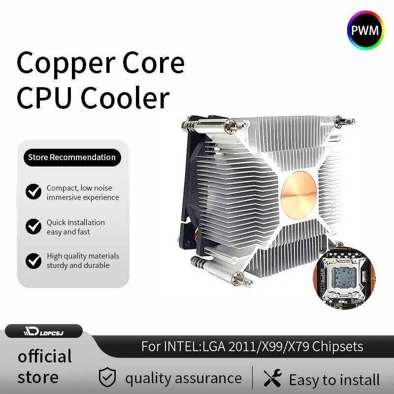 LDPCSJ ชุดระบายความร้อน 80MM 2300/4500rpm แบบลม 3PIN/4PIN PWM สำหรับพีซี Intel 2011 X79 X99 พัดลม CP