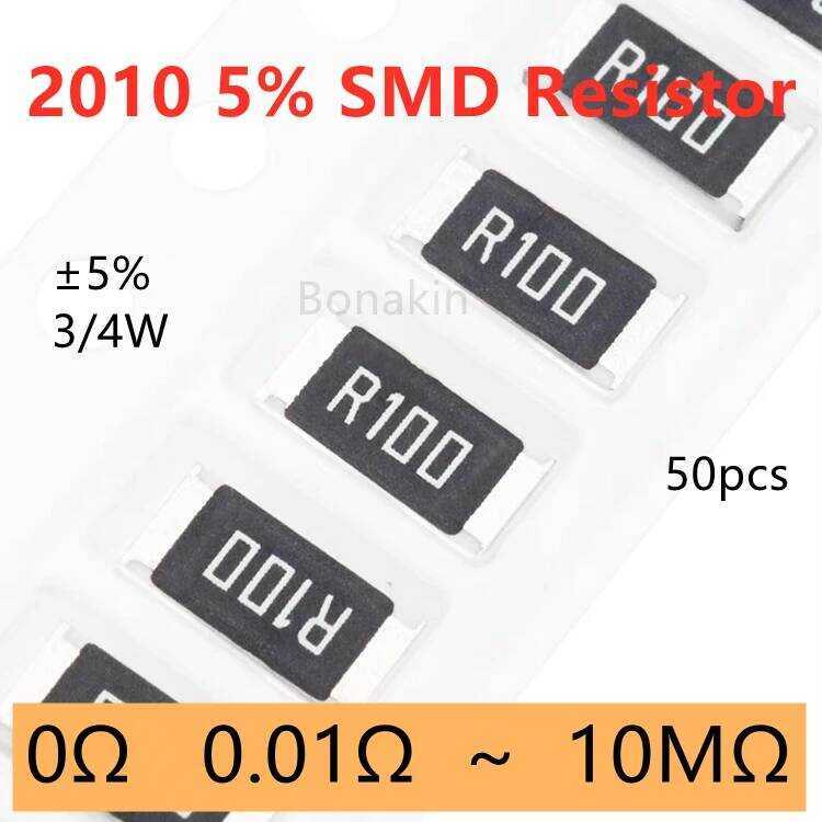 ชิ้น 50 ตัวต้านทาน SMD 5% ปี 2010 5%