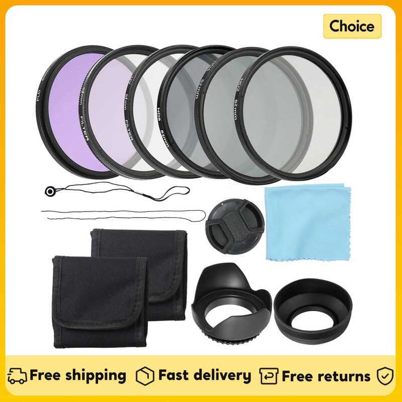 C 52Mm/ 58Mm Professional Camera CPL FLD Lens Filters Kit & Altura Photo ND Neutral Density Filter